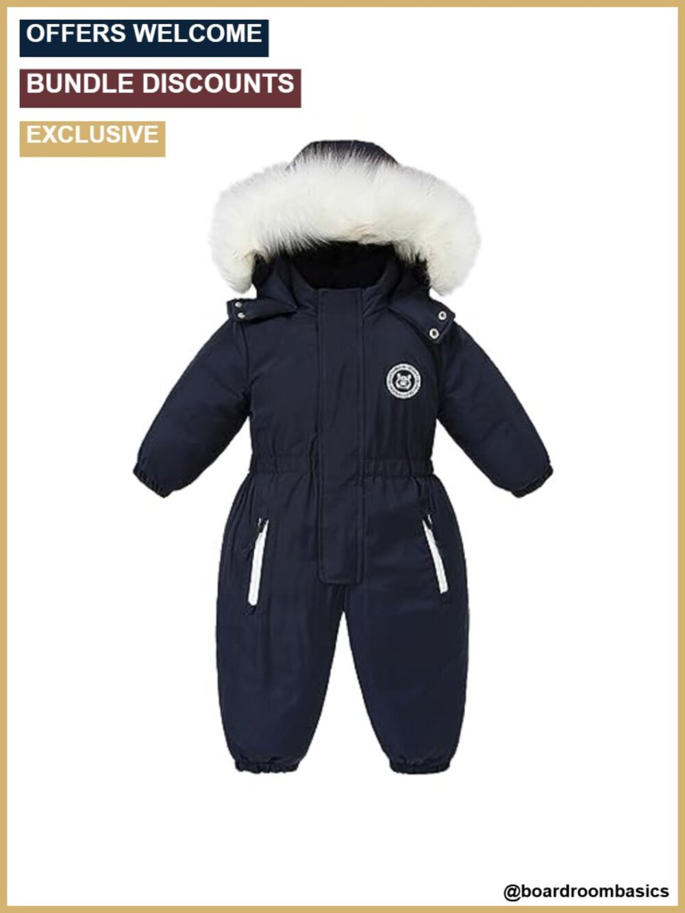 Toddler Snowsuit Hooded Winter Jacket Ski Snow Suit for Baby Boys Girls